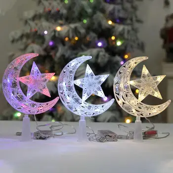 Рождественская елка, звезда, светодиодная светящаяся Рождественская елка, 3D пентаграмма, украшение Рождественской елки, принадлежности для вечеринок