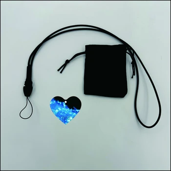 Терагерцовая энергетическая карта AIBAOTONG, черная подвеска в форме сердца с силиконовой ионной цепочкой