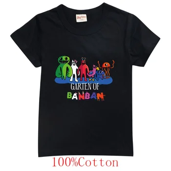 Футболка Garten of Banban с 3D Цифровой печатью, футболка с рисунком Для мальчиков и девочек, Летняя Одежда с короткими рукавами, Подарок, Костюм для Косплея