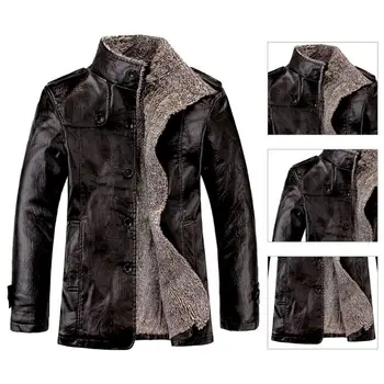 Модная мужская ветрозащитная зимняя куртка с лацканами, деловая зимняя куртка