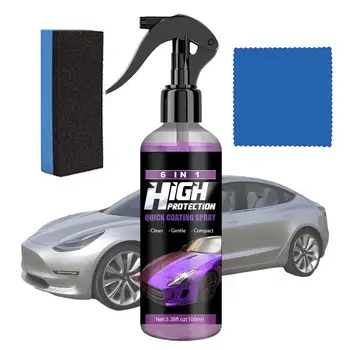 Керамическое покрытие для автомобилей с высокой степенью защиты Стойкое покрытие Car Shield 100 мл Керамический спрей для мытья автомобилей и мотоциклов