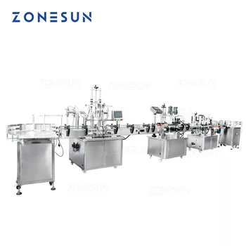 ZONESUN ZS-FAL180R5 Автоматическая машина для розлива, укупорки и этикетирования круглых бутылок Жидкого шампуня, парфюмерного геля, наполнителя для моющих средств