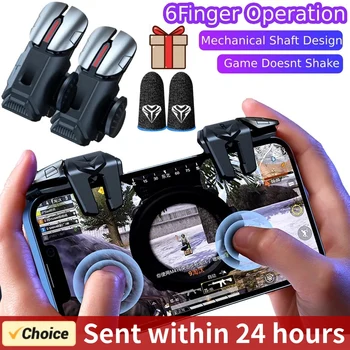 G21 Игровой триггер для мобильного телефона Геймпад Джойстик 6-Пальцевая прицельная стрельба Клавиша L1 R1 Для телефона Android Для игрового контроллера PUBG