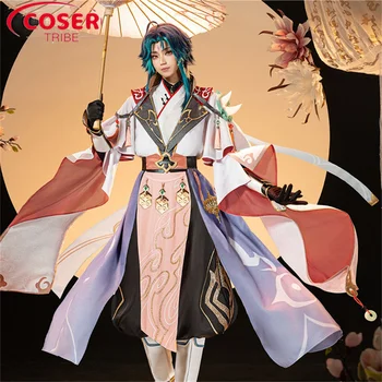 Аниме-игра COSER TRIBE Genshin Impact xiao Antiquities Полный комплект карнавального костюма для косплея на Хэллоуин