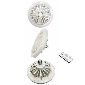 E27Smart Lighting Fan Беспроводной С Подсветкой Пульт Дистанционного Управления Невидимый Бесшумный Вентилятор Внутреннего Освещения мощностью 30 Вт Компактный для Спальни Гостиной