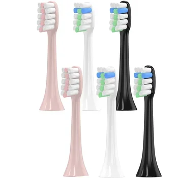 Сменные головки для зубных щеток 4 шт., совместимые с электрической зубной щеткой Xiaomi SOOCAS X3 SOOCARE, упаковка с уплотнением с круглой головкой щетки
