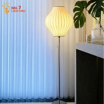 Итальянский дизайн, современный торшер из шелка из нержавеющей стали, Zen Art E27, светодиодные подставки для ресторана, прикроватная тумбочка в спальне, гостиная/модельная комната