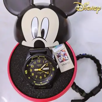 Disney 100-Летнее чудо Ограниченной серии Календарь Часы для мальчиков Микки Далекая Вселенная Крутая строчка Кварцевые часы Рождественский подарок