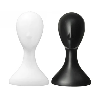 2 шт Женская голова с высокой пластиковой головкой, голова для парика, женская модель, белая и черная
