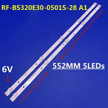20ШТ 552 мм Светодиодная лента подсветки 5 ламп (6 В) RF-BS320E30-0501S-28 для 32f1000 v320dj8-q01 LED32-ES5004 h-led32r505bs2s