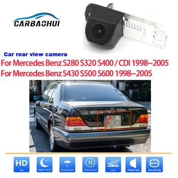 Автомобильная Парковочная Камера Заднего Вида Для Mercedes Benz S280 S320 S400 S430 S500 S600 1998-2005 HD CDD Водонепроницаемая высококачественная камера RCA