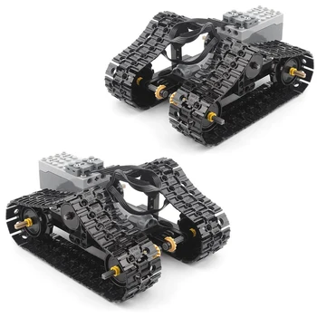 Гусеничная машина-танк, Bluetooth-управление с литиевой батареей, строительные блоки MOC, Высокотехнологичные кирпичи, Модель PF, совместимая с LEGO