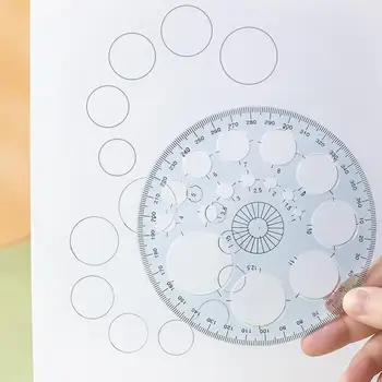 Удобный круговой транспортир С хорошим захватом, устройство для изготовления кругов с дюймовыми метками