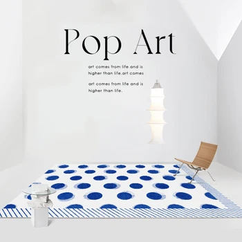 Ковры Klein Blue Art в горошек, удобный освежающий ковер для спальни, роскошный ковер для гостиной большой площади, Alfombra IG