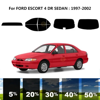 Предварительно нарезанная нанокерамика, комплект для УФ-тонировки автомобильных окон, Автомобильная пленка для окон FORD ESCORT 4 DR СЕДАН 1997-2002