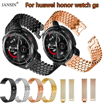 Металлический Ремешок Из нержавеющей Стали Для Honor Watch GS Pro Ремешок Классический Браслет Correa Для Huawei Honor Watch GS Pro Ремешок Для Умных Часов