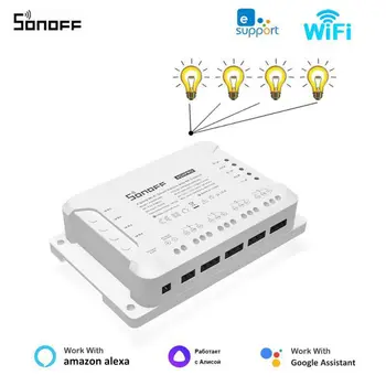 SONOFF 4CH R3 / 4CH PRO R3 Модуль Wifi Switch 4 Банды Wi-Fi DIY Smart Switch Приложение Голосовое Управление Умный Дом Работает С Alexa Google