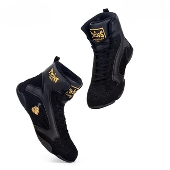 Профессиональные мужские и женские боксерские ботинки Элитный бренд борцовской обуви Унисекс Боксерские туфли высшего качества для мужской спортивной обуви