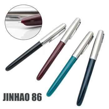 Авторучка из смолы Jinhao 86 с серебряным колпачком EF Наконечник 0,38 мм Классическая чернильная ручка студенческий подарок офис школьные принадлежности для письма