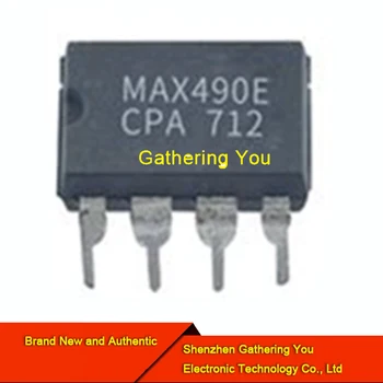 MAX490EEPA DIP IC +/-15 кВ с защитой от электростатического разряда, с ограниченной скоростью нарастания, маломощные приемопередатчики RS-485/RS-422 Совершенно новые, аутентичные