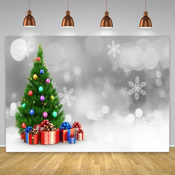 Украшение фона для фотосъемки, Фантазийный фон, Рождественская елка, Подарочная коробка, Рождественские фоны для фотостудии новорожденных