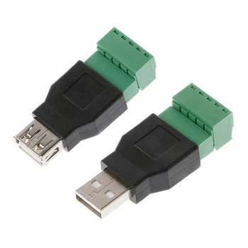USB 2.0 Тип A мужской/женский к винту 5P для