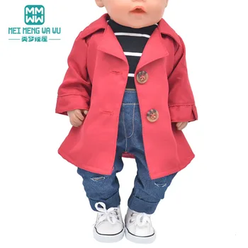 Детская кукольная одежда для новорожденной куклы 43 см, американская кукла, подарок для девочки, мультяшные брюки на подтяжках, модельные туфли